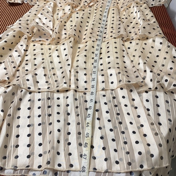 NWT O.P.T. Polka Dot Tiered midi Dress size S - Picture 10 of 10